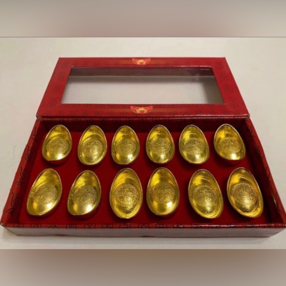 Feng Shui Gold Ingot / Yuan Bao /chinese ancient money for Prosperity good Luck!
